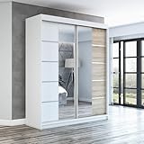 A&J MöbelLand Schwebetürenschrank ERA Kleiderschrank 2-türig mit Spiegel, Garderobe 160 cm...
