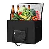 Groß Kühltasche Faltbar 50L Isoliertasche Kühlbox Kühlkorb für Essen, Groß Picknicktasche...