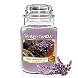 Yankee Candle Duftkerze im Glas (groß) | Dried Lavender & Oak | Kerze mit langer Brenndauer bis zu...