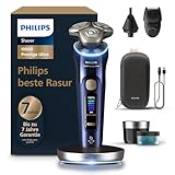 Philips Rasierer i9000 Prestige Ultra, Nass- und Trockenrasierer, adriatic, Druck- und...