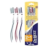 Dr.BEST Interdent Aktiv Zahnbürste, Mittel, Vorteilspack – Spezialborsten für gründliche,...