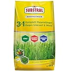 Substral 3in1 Komplettrasendünger, 14 kg für 400m² Rasenfläche, mit Unkrautvernichter und...