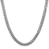 SoulCats® Panzerkette aus Edelstahl, Breite: 6 mm, Farbe:Silber, Kettenlänge ca. 70 cm