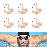 Deepton Nasenklammer Schwimmen Unisex, 6 Stück Nasenclip Schwimmen Wasserdicht, Nasenklammer...