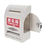 Supvox Abschließbarer Wandbriefkasten aus Weißem Wetterfestem Kunststoff mit Sichtschutzschloss...