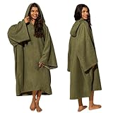 Brentfords Surf Poncho Damen für Erwachsene, Wickel Handtuch Poncho zum Schwimmen, Surfen,...