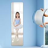 Arimsoa Spiegel zum Aufkleben für Wände, 4 Stück, Acryl, selbstklebend, bruchsicher, Wandspiegel,...