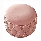 sitzbank flur Samt-Fußhocker-Pouf runder Aufbewahrungs-Pouf moderner Aufbewahrungshocker-Ottomane...