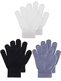 Geyoga 3 Paar Winter Kinder Gestrickte Handschuhe Warme Kinder Strickhandschuhe Elastische...