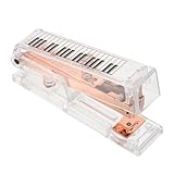 LOLIPPYY Transparenter Acryl Handtacker mit Klaviermuster Kompakter Tischhefter für Büro Schule...