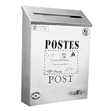 TOBBOMEY Vintage Briefkasten aus Verzinktem Eisenblech Rostschutzbehandelt Wetterfest mit Großer...