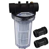 Agora-Tec® Vorfilter Wasserfilter 2L für Kreiselpumpe Hauswasserwerk mit Max. Betriebsdruck: 4...