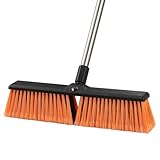Mitclear 45cm Kehrbesen Besen mit Langem Stiel(163cm), Robuste Garten- & Straßenbesen mit Steifen...