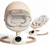 BEBE2LUXE Alpha: Babyschaukel/Babywippe, elektrisch, LED-Touchscreen, Fernbedienung, Bluetooh,...