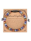 GEHECRST 7 Chakra Armband Edelstein Armbänder Natürliche Chakra Steine Yoga Armband Healing Reiki...