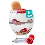 KONZEPT Eisschalen 280 ml, 6er Set Dessertgläser Glas, Eisbecher ideal für Sorbet, Dessert,...
