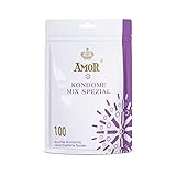 AMOR Premium Kondome Mix Special, Extra Vielfalt, Probierpaket, Ø 53/54 mm, 100 Stück