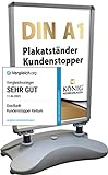 Dreifke Kundenstopper Keitum Wind Line DIN A1 silber| beidseitig für 2 Plakate | stabiler Fuß für...