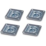 ENVA 4X Zurrmulde einfach 105 x 105 mm Versenkbare Zurröse mit klappbarem Ring für...