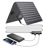 Ecosonique 10W Solar Ladegerät für Handy, Dual Ports (USB A/USB C) mit Abnehmbarem Power HUB, IP67...