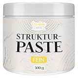 Creative Deco Strukturpaste Feinkörnig 500 g | Weiße Spachtelmasse für Acrylmalerei | Feinpaste...