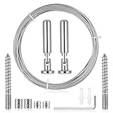 5m Wandhalterung Set,Spannseil Edelstahl Vorhangdraht,Spanndraht,Seilspanngarnitur...