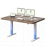 FLEXISPOT Höhenverstellbarer Schreibtisch (runde Tischbeine) – Großzügige Arbeitsfläche...