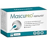 MascuPRO® Fertilität Mann | vegan | Fruchtbarkeit + Spermienproduktion | 60 Kapseln | Zink, Selen,...
