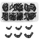 64 Stück M10/M8/M6/M5/M4/M3 Flügelmutter Sortiment Kit, Butterfly Wing Screw Nuts, Thumb Hand...