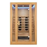 Artsauna Infrarotkabine Nyborg S120K Keramikstrahler & Hemlockholz, 2 Personen, 120 x 105 x 190 cm,...