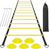 lilaBelle]Fussball Trainingszubehör-Koordinationsleite 6M, Trainingsleiter Fußball Agility Leiter...