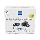 ZEISS Brillen-Reinigungstücher mit Alkohol 50 Stück zur schonenden & gründlichen Reinigung Ihrer...