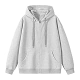 PANVER Kapuzenpullover Herren Sport Casual Kängurutasche Einfarbig Langärmeliges Sweatshirt Jugend...
