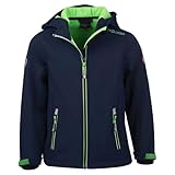 Trollkids Kids Trollfjord Jacket 128, Navy/Green