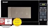 Sharp R242BKW Solo-Mikrowelle / 20 L / 800 W / 5 Leistungsstufen / 8 Automatikprogramme / Gewicht...