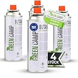 Greencamp ® Gaskartuschen 227g [Made IN Europe] ideal für Gaskocher, Gasheizung, Gasbrenner,...