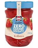 Schwartau Extra Zero Erdbeere, Fruchtaufstrich ohne Zuckerzusatz, 15 kcal pro 25g, 280g