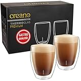 Creano PREMIUM doppelwandige Trinkgläser 400ml - 2er Set - OHNE versiegeltes LOCH deshalb...