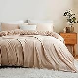 Lanqinglv Flanell Fleece Bettwäsche 135x200 cm Beige Plüsch Flauschig Winterbettwäsche Warme...