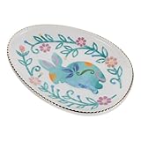 DIYEAH Keramik-Hasenschale: Osterdessertteller – Salatteller – eiförmige Vorspeisenplatte mit...