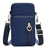 DuoLmi Umhängetasche Damen Klein, Crossbody Tasche für Damen, Nylon Handy Mini-Tasche Kleine...