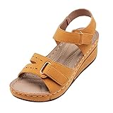 Plateau Sandalen Damen,Römersandalen Lässige Flache Sommer Vintage Offene Schuhe Frauen Schuhe...