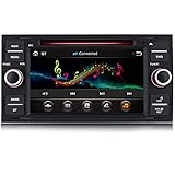 AWESAFE Radio für Ford Focus Mondeo S-Max C-Max Galaxy Doppel Din Radio mit Navi Bluetooth FM AM...