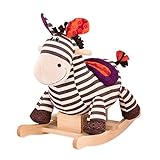 B. toys Schaukelpferd Zebra gestreift aus weichem Plüsch und hochwertigem Holz, Schaukeltier zum...