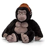 HDmirrorR tachi Kuscheltier Gorilla 20 cm, Plüschtier AFFE Schwarz aus recycelten Material,...