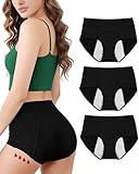 3 Stück Inkontinenzslips für Damen, waschbar, hohe Taille, hohe Absorption,...