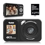Rollei Compactline 64 Dual Screen Digitalkamera, 64MP 4K Fotoapparat mit Dual Display Kompaktes...