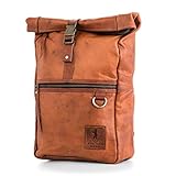 Berliner Bags Vintage Rucksack Utrecht aus Leder, Fahrradrucksack mit Laptopfach für Damen und...