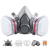 Prassia Atemschutzmaske,Wiederverwendbare Vollmaske,Gasmaske mit Filter Staubmasken Atemschutz...