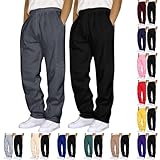 Herren-Jogginghose, einfarbig, Fleece, langlebig, elastische Taille, Fitnessstudio, Baumwolle,...